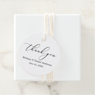 Étiquettes Cadeau Élégance minimaliste Mariage de calligraphie