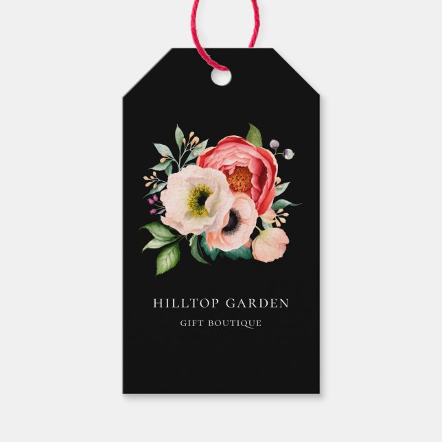 Étiquettes-cadeau Elégant aquarelle florale Tarifs (Devant)
