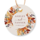 Élégant automne Feuilles Mariage automne