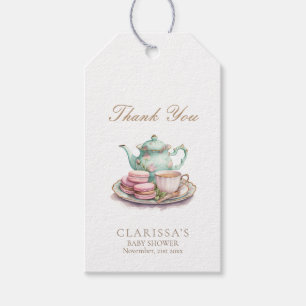 Étiquettes-cadeau Elégant Baby shower d'aquarelle Tea Party Favorise