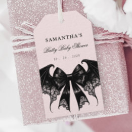 Étiquettes-cadeau Élégant Baby shower gothique Favoriser les étiquet