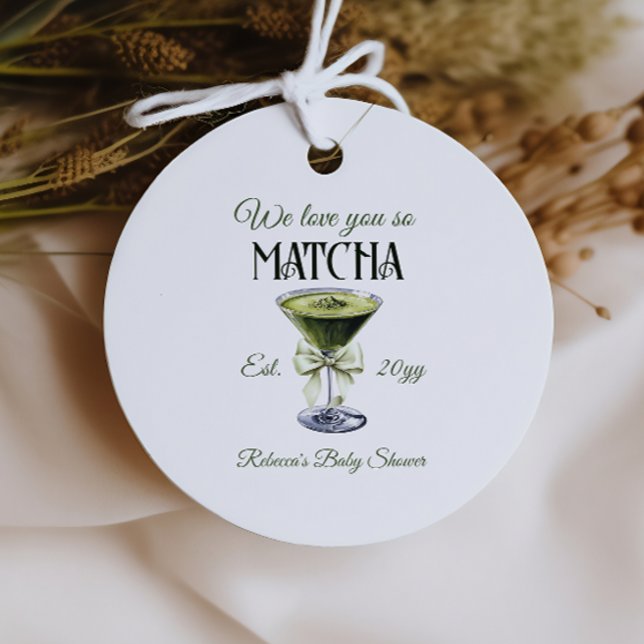 Étiquettes Cadeau Elégant Bow Olive Vous Aimez tellement Baby shower (Créateur téléchargé)