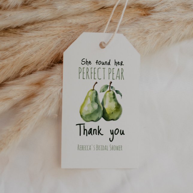 Étiquettes-cadeau Elégant Brunch Fruit Fête des mariées de poire par (Créateur téléchargé)