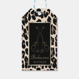 Étiquettes-cadeau Élégant, Cadre, Empreinte de léopard, Prix de la r