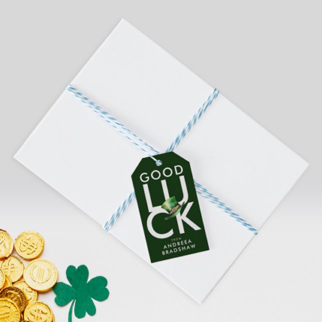 Étiquettes-cadeau Élégant Casquette de la Saint Patrick (Créateur téléchargé)