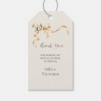 Étiquettes-cadeau Elegant Champagne Ribbon Bridal Shower
