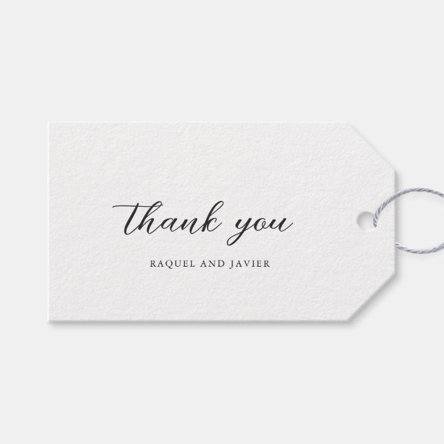 Étiquettes-cadeau Elegant Classic Wedding (Devant (Horizontal))