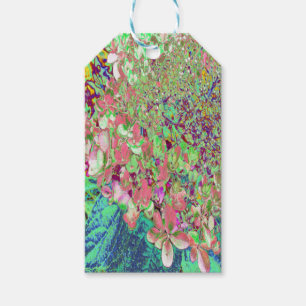 Étiquettes-cadeau Élégant Corail et Chartreuse Limelight Hydrangea