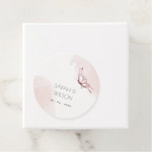 ÉTIQUETTES CADEAU ELÉGANT CUIT COULEUR D'EAU BLANC BETTERFOR MARIAGE