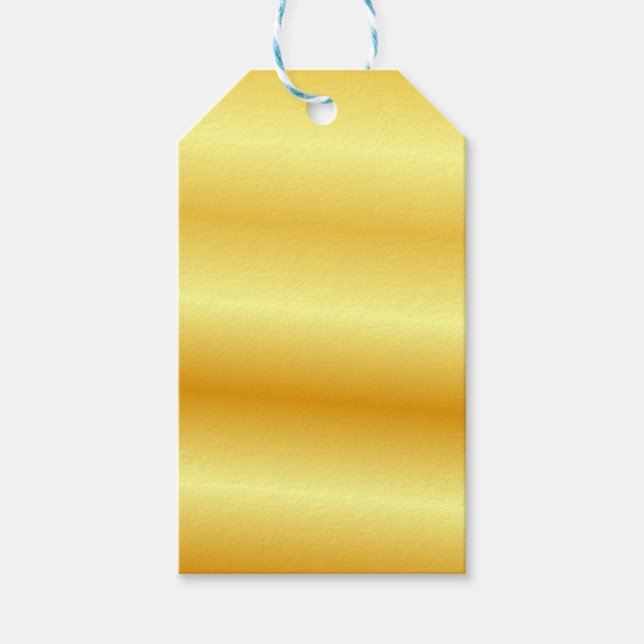 Étiquettes-cadeau Élégant Faux Or Personnalisé Revêtement Métalluriq (Devant)