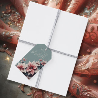 Étiquettes-cadeau Élégant floral personnalisable