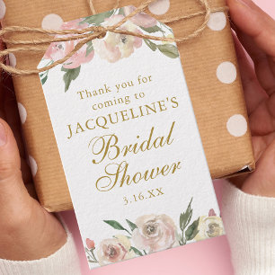 Étiquettes-cadeau Élégant floral rose personnalisé Mariage Fête de m