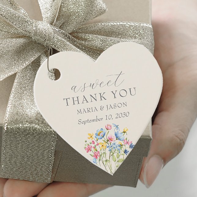 Étiquettes Cadeau Elegant Floral Wedding (Créateur téléchargé)
