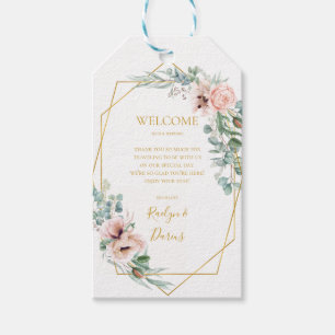 Étiquettes-cadeau Élégant flou Balises cadeaux de bienvenue Mariag