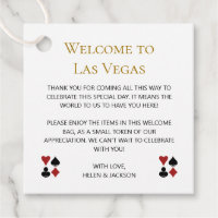 Elegant Gold Bienvenue à Vegas Welcome Mariage