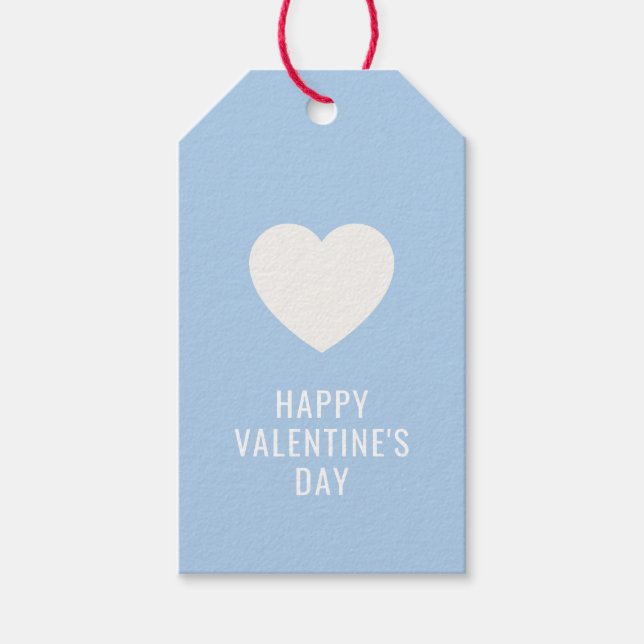 Étiquettes-cadeau Elégant Heureuse Sainte-Valentin sur mesure Coeur  (Devant)