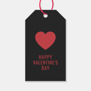 Étiquettes-cadeau Élégant Heureuse Sainte-Valentin sur mesure Red He