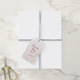 Étiquettes-cadeau Élégant mariage floral aquarelle rose rose blush