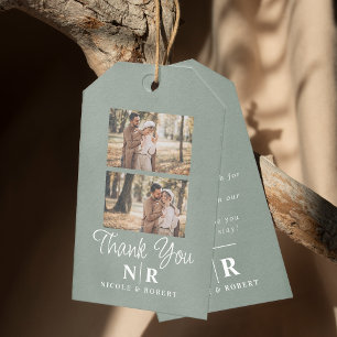 Étiquettes-cadeau Élégant Mariage Monogramme Mariage et Initiales de