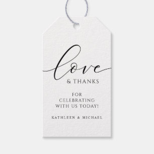 Étiquettes-cadeau Élégant Mariage simple moderne