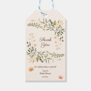 Étiquettes-cadeau Elégant Merci de Fête des mariées de fleurs d'auto
