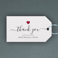 Élégant Merci moderne Script Red Heart Business