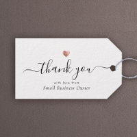 Élégant Merci moderne Script Rose Gold Business