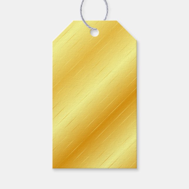 Étiquettes-cadeau Elégant Modèle moderne personnalisé Gold tendance  (Devant)