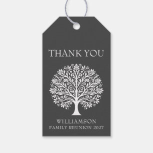 Étiquettes-cadeau Élégant Moderne Simple Arbre Famille Réunion