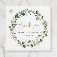 Elégant or de verdure géométrique Mariage Merci