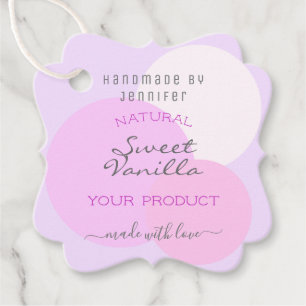 Étiquettes Cadeau Élégant Pastel Modèle Produits Fournitures d'embal
