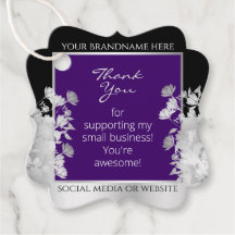 Élégant produit à effet floral pourpre et argent