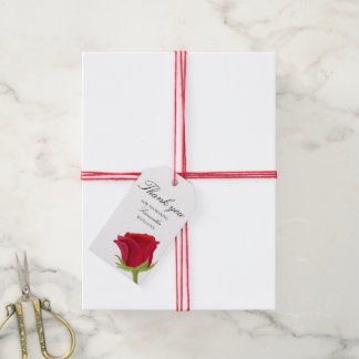 Étiquettes-cadeau Élégant rouge rose Fête des mariées Tags cadeaux