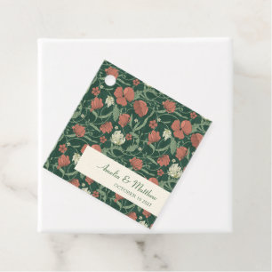 Étiquettes Cadeau Elégant Rustique Vert Floral Personnalisé Mariage