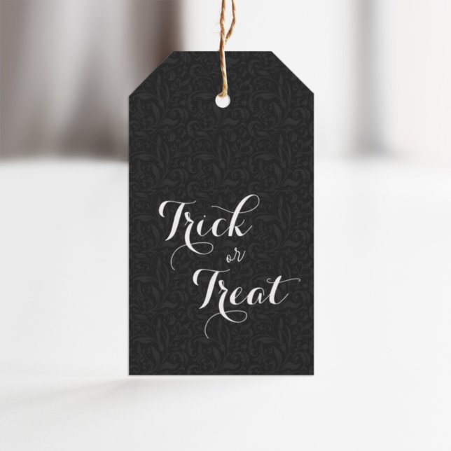 Étiquettes-cadeau Élégant Trick ou traitement personnalisé Halloween (Créateur téléchargé)