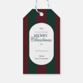 Étiquettes-cadeau Elegant vintage Tartan Plaid Christmas gift tag