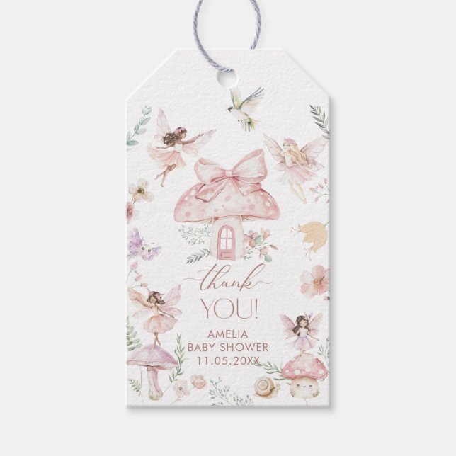 Étiquettes-cadeau Elégante aquarelle Magique Floral Fairy Princesse  (Devant)