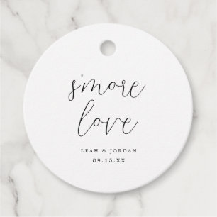 Étiquettes Cadeau Élégante calligraphie Smore Love Wedding Favor Tag