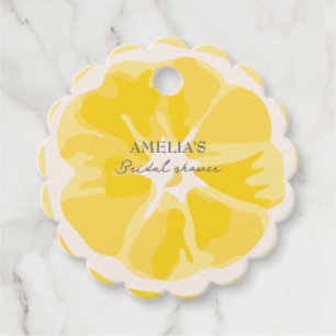Étiquettes Cadeau Élégante Fête des mariées Florale de citron médite