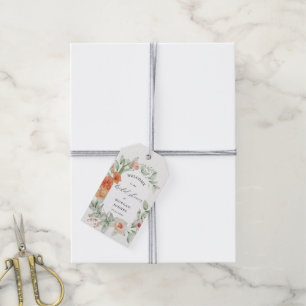 Étiquettes-cadeau Elégante Fête des mariées florale Garden Party