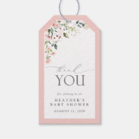 Elégante Fleurs Roses Jardin Baby shower Merci