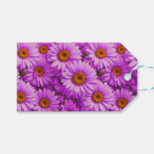 Étiquettes-cadeau Élégante marguerite florale magenta rose foncé