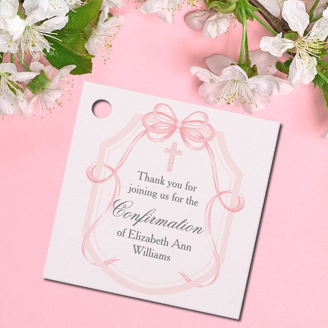 Étiquettes Cadeau Élégante Partie de confirmation de la boîte de rub (Créateur téléchargé)