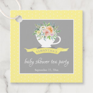 Étiquettes Cadeau Elégante Teacup Floral Teacup Baby shower Tea Part