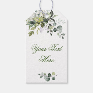 Étiquettes-cadeau Élégante verdure d'eucalyptus, remerciement favori