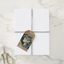 Elf Scrapbook Layed Vintage Ephemera Tags cadeaux