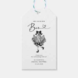 Étiquettes-cadeau Elle a trouvé sa Boo Ghost Floral  Baby Shower de 