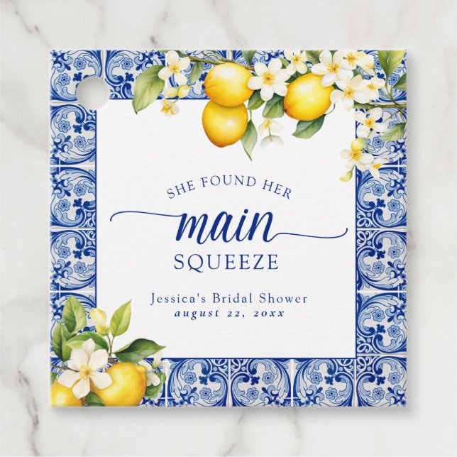 Étiquettes Cadeau Elle A Trouvé Sa Fête des mariées Principale De Ci (Devant)
