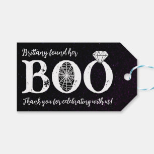 Étiquettes-cadeau Elle A Trouvé Son Boo Black Halloween Fête des mar