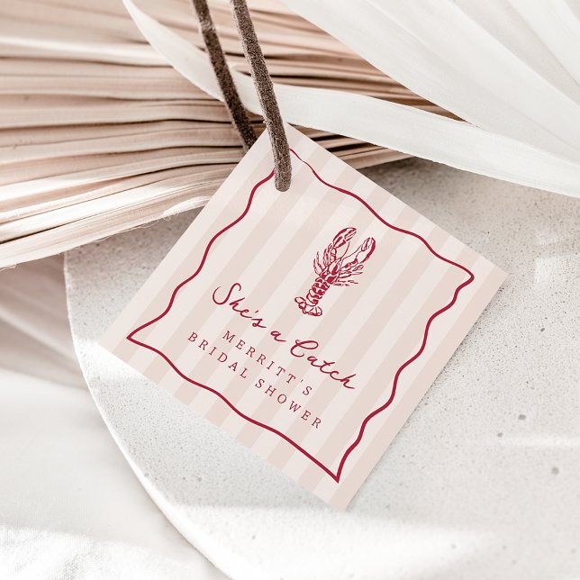 Étiquettes Cadeau Elle est un Poisson d'Avril | Réception de Mariage (Créateur téléchargé)